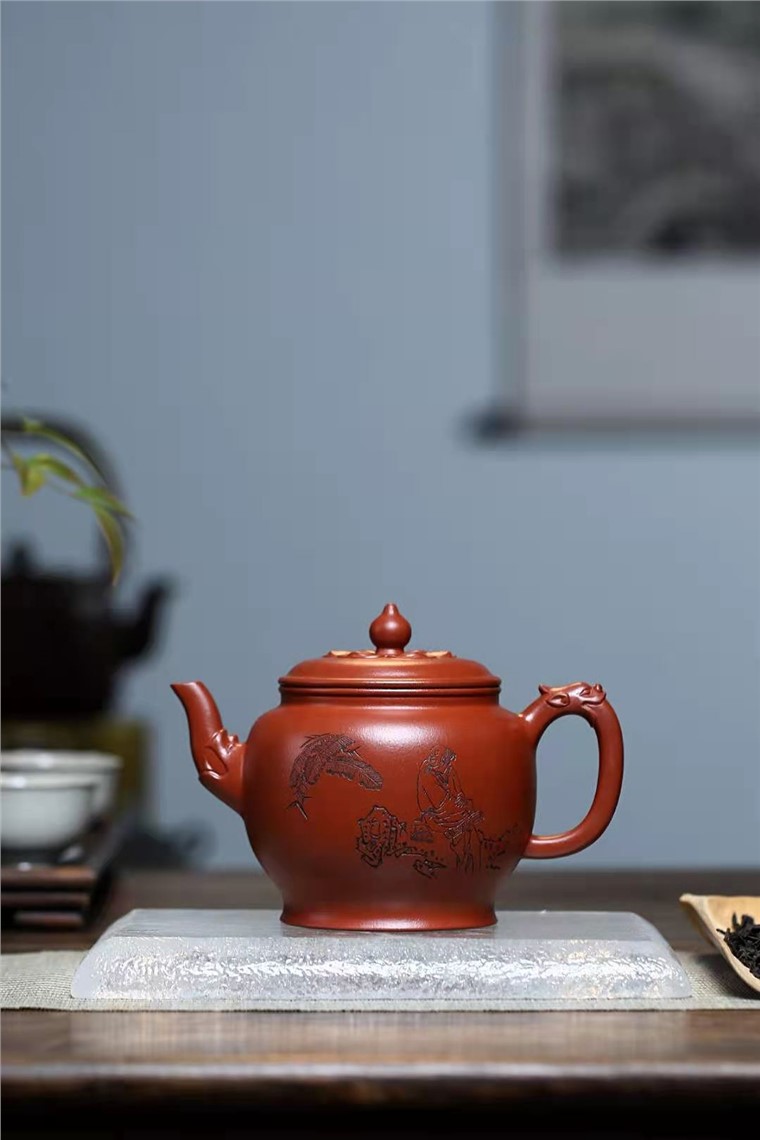 陈顺根作品 青莲神龙壶图片