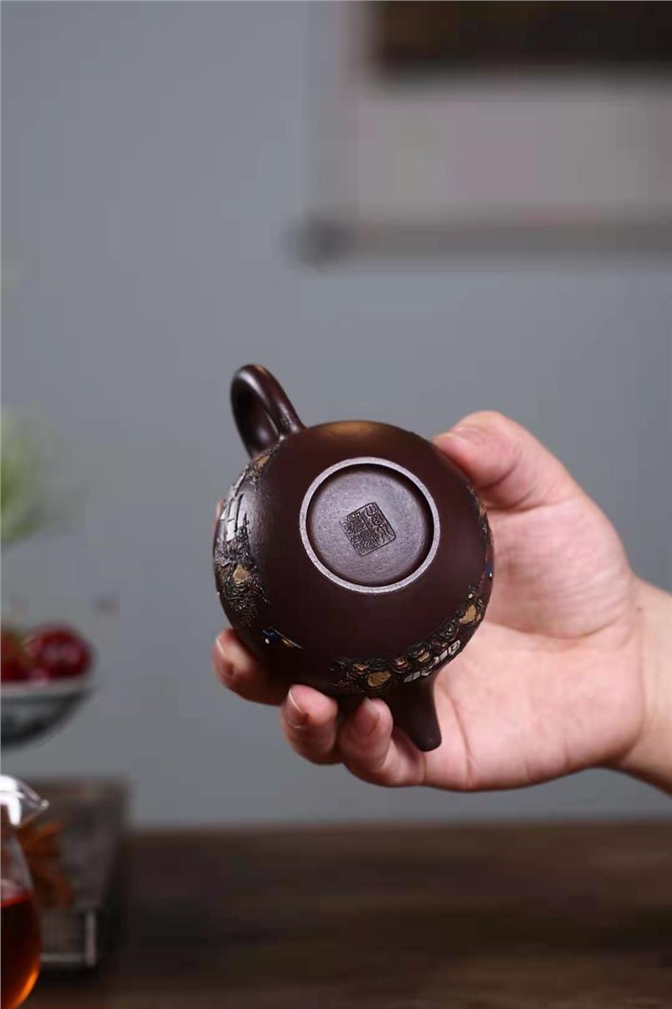 陈顺根作品 泥绘掇球壶图片