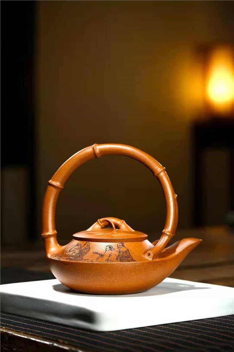 储国峰作品 七贤提梁图片
