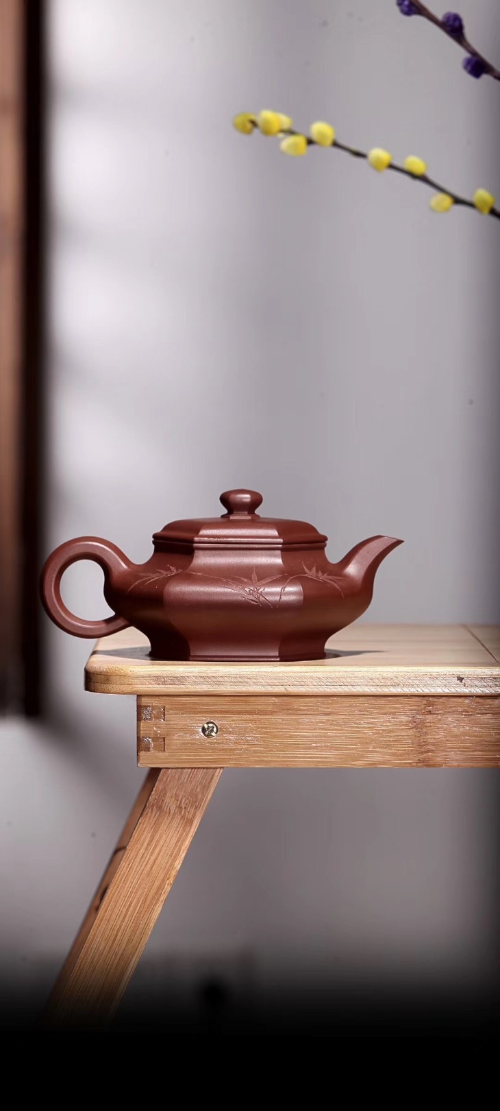 陈顺根作品 六方舒扁壶