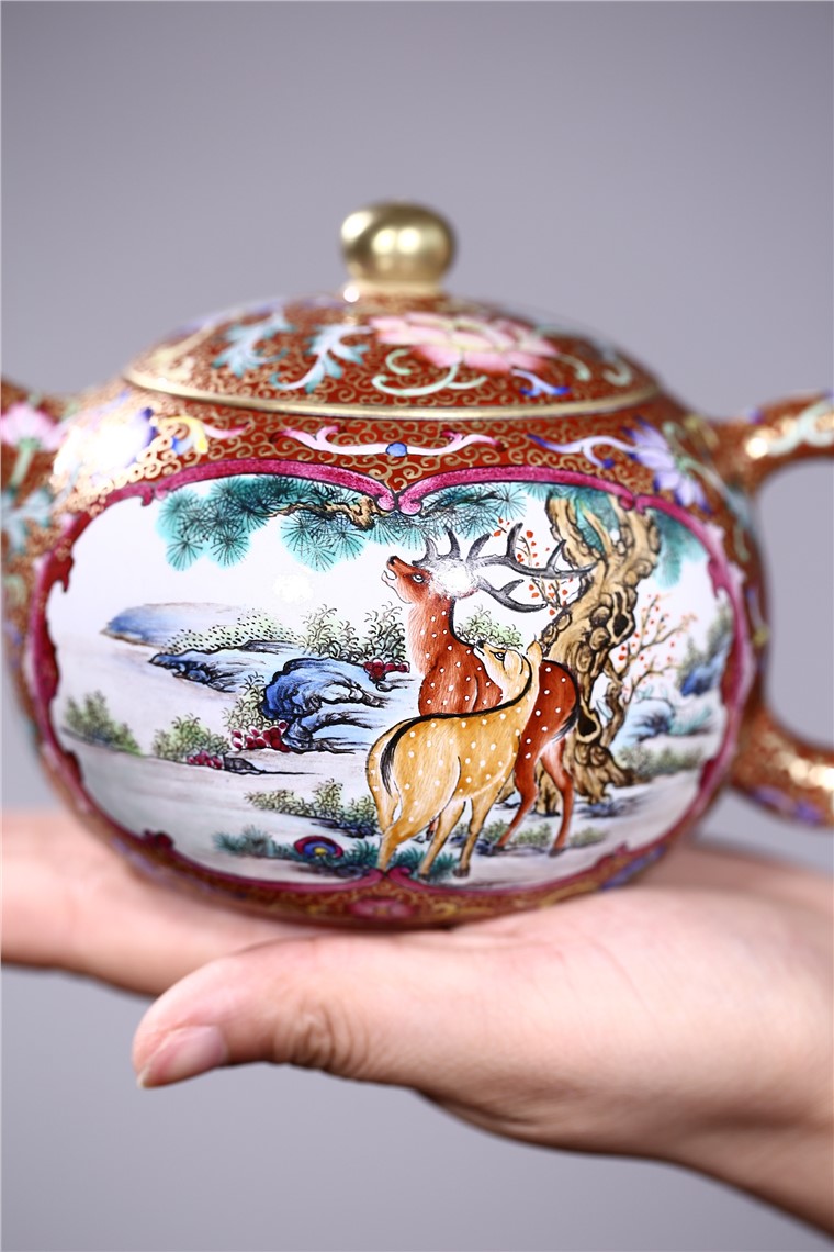 吴赛春作品 鹿鹿鸿福图片