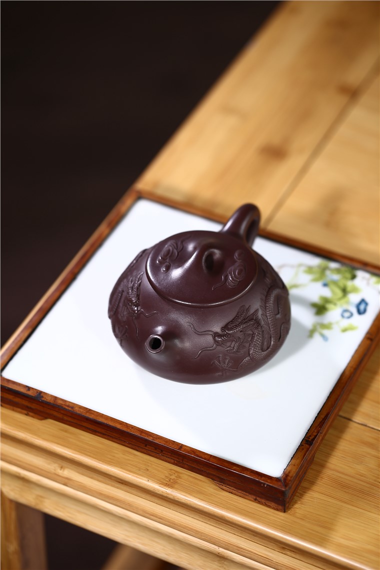 顾旭英作品 双龙石瓢图片
