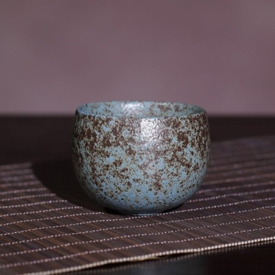 悠然紫砂作品 粗陶日式陶瓷主人杯