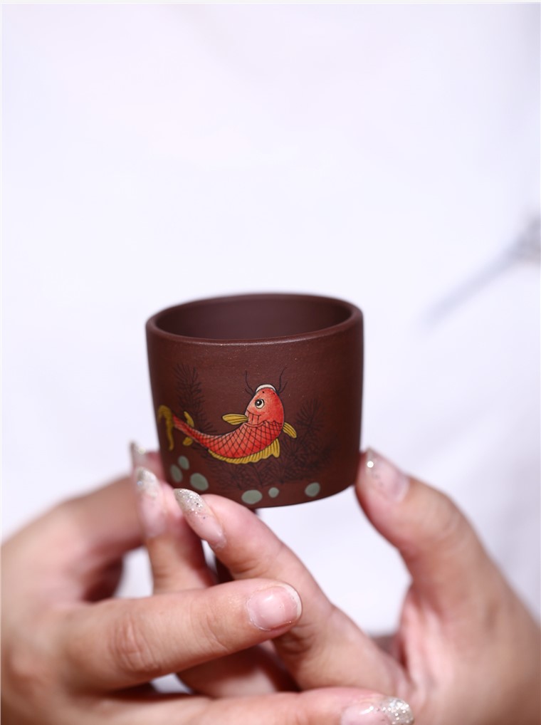姚华君作品 九鱼图套具图片