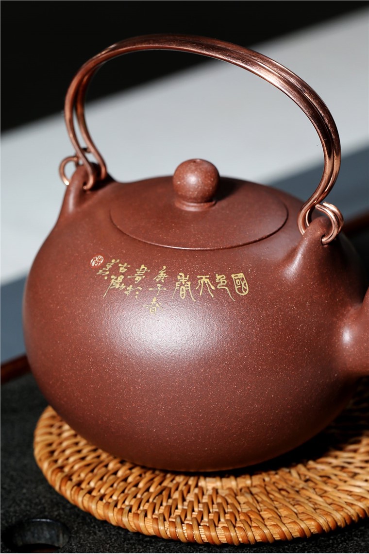 褚萍作品 一粒珠提梁图片