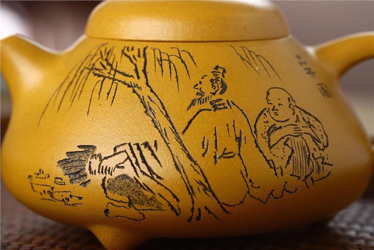 俞震作品 饮瓢图片