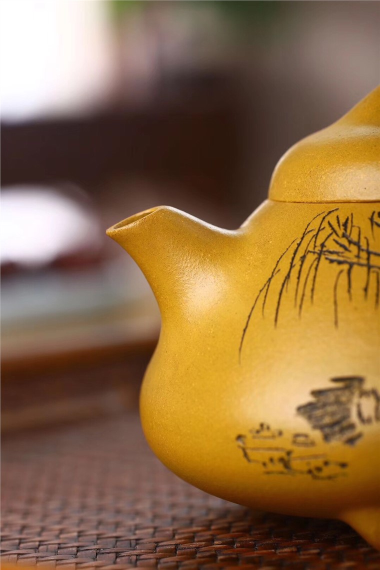 俞震作品 饮瓢图片