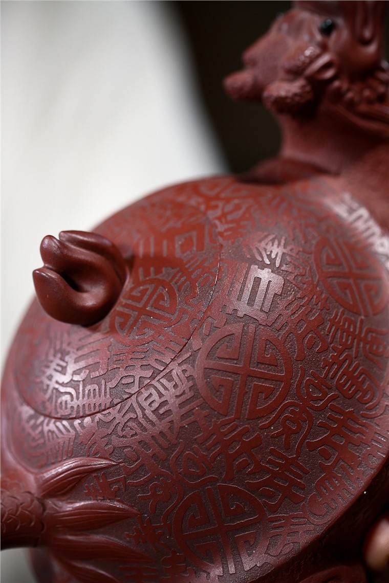 白洪欣作品 百寿龙龟图片