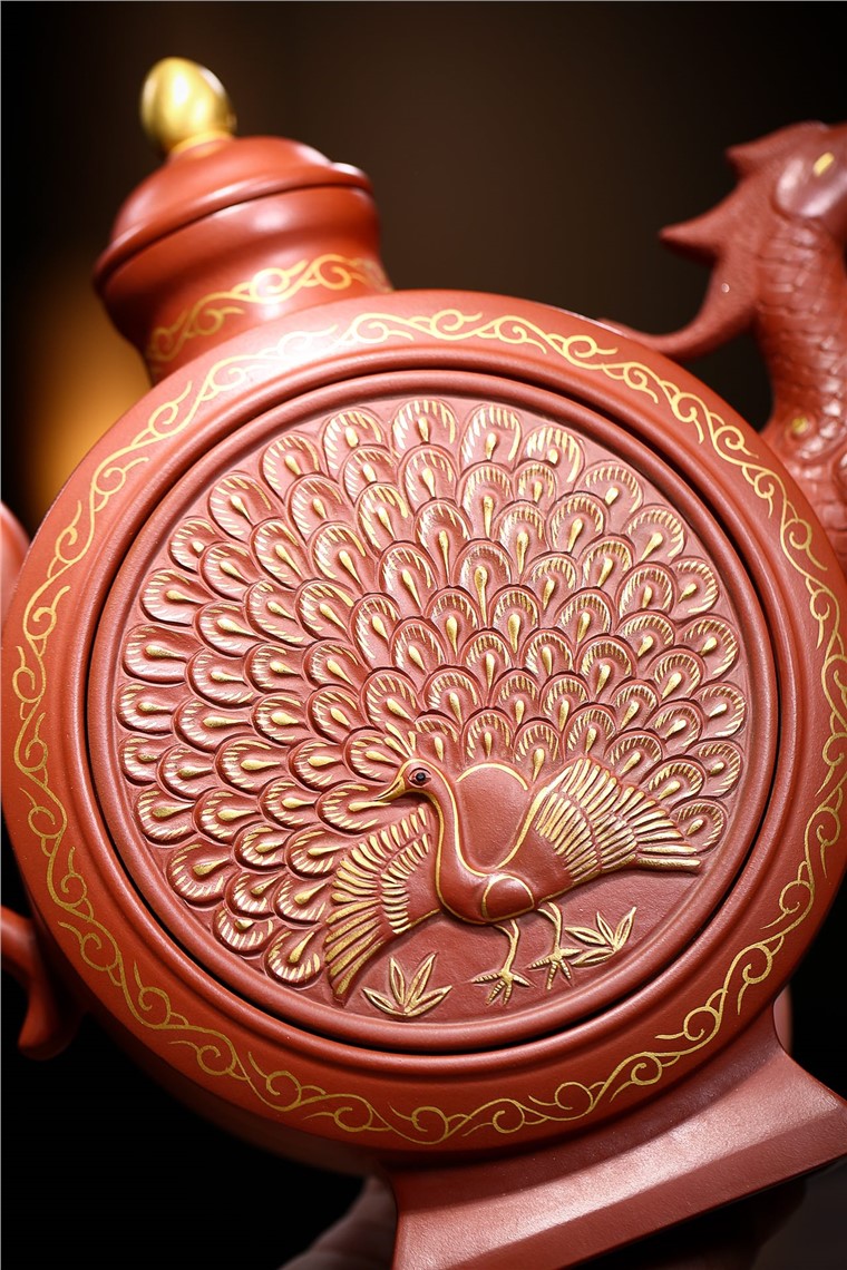 姚玲香作品 孔雀开屏图片
