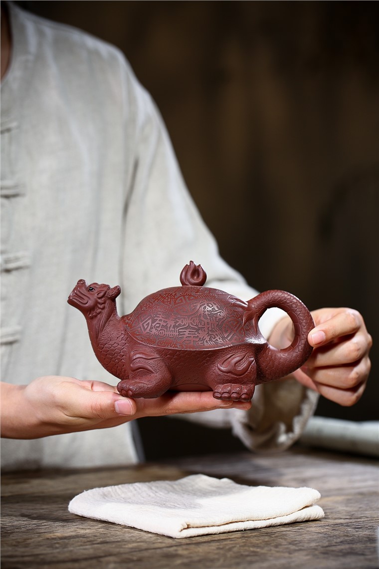 白洪欣作品 百寿龙龟图片