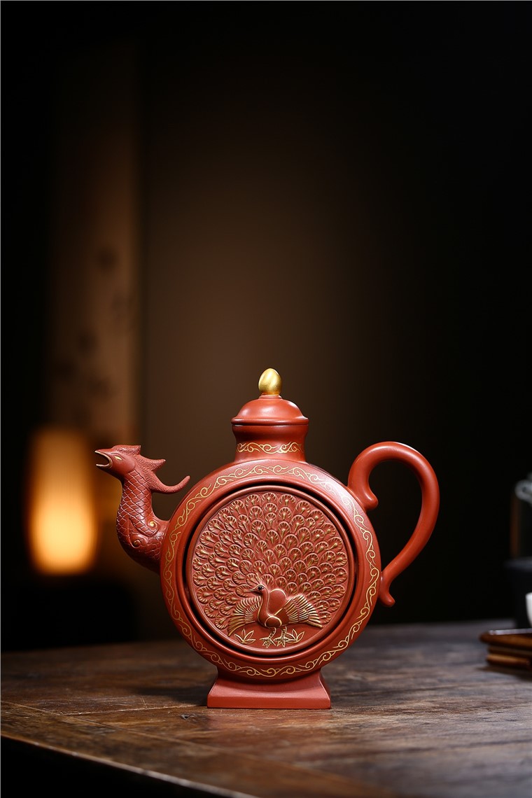 姚玲香作品 孔雀开屏图片