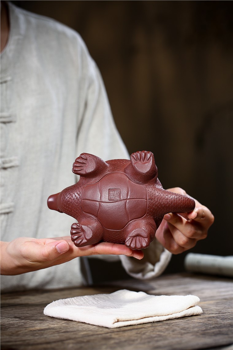 白洪欣作品 百寿龙龟图片