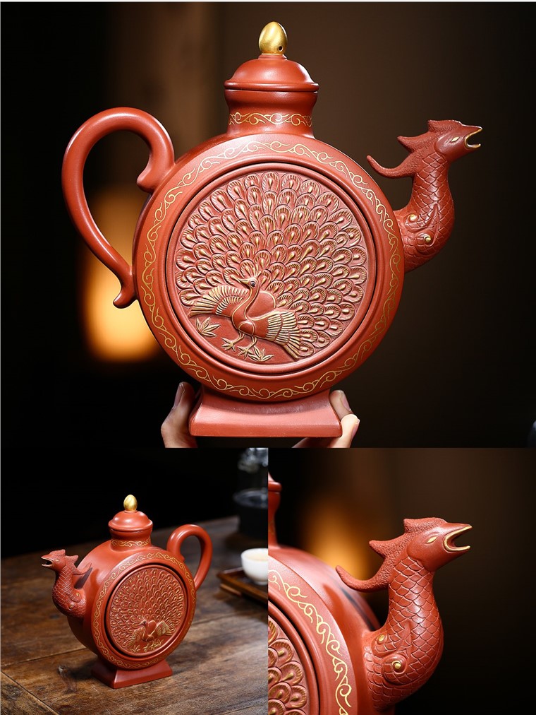 姚玲香作品 孔雀开屏图片
