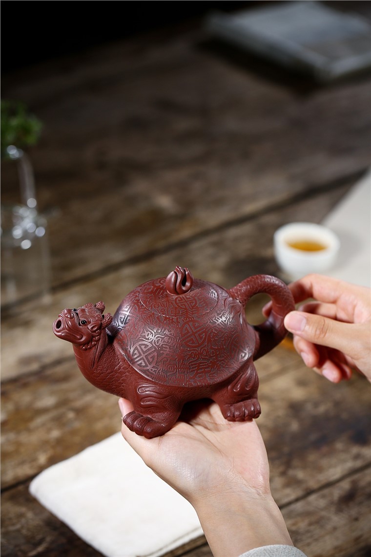 白洪欣作品 百寿龙龟图片
