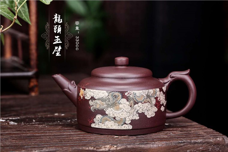 沈更轶作品 龙头玉璧图片