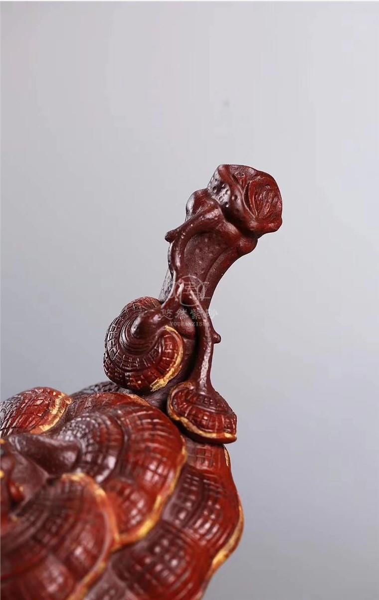 狄新陶作品 灵芝壶图片