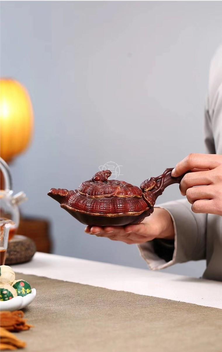 狄新陶作品 灵芝壶图片