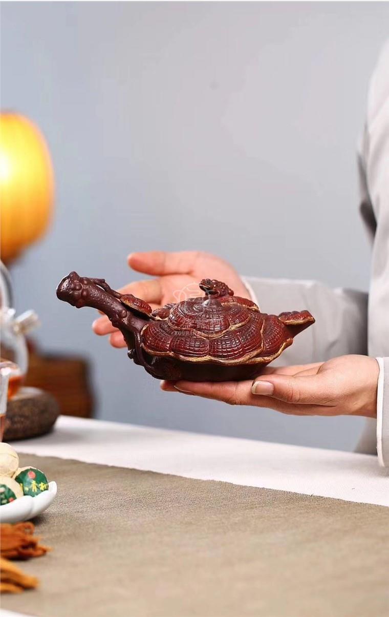 狄新陶作品 灵芝壶图片