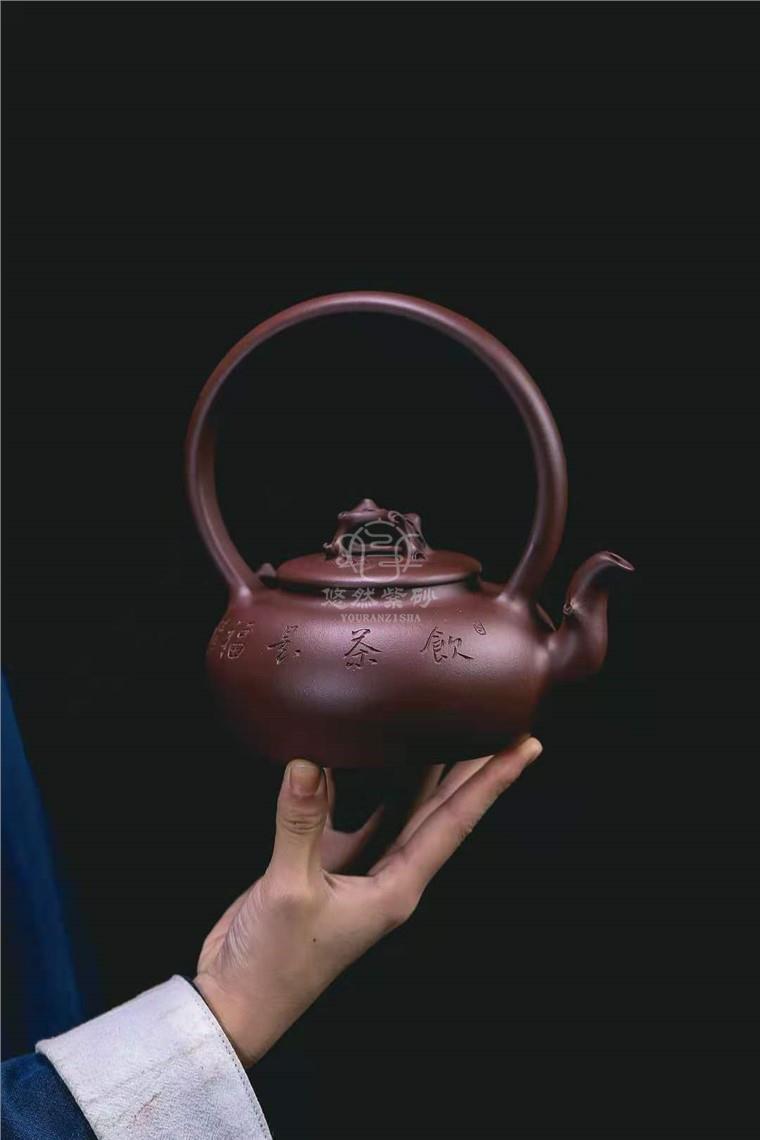 范微琴作品 葡萄提梁壶图片