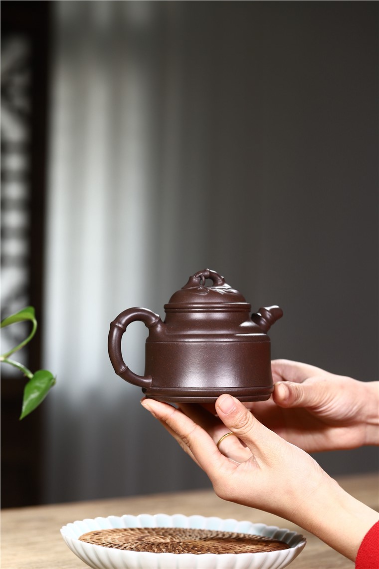 龚彧作品 双线竹鼎图片