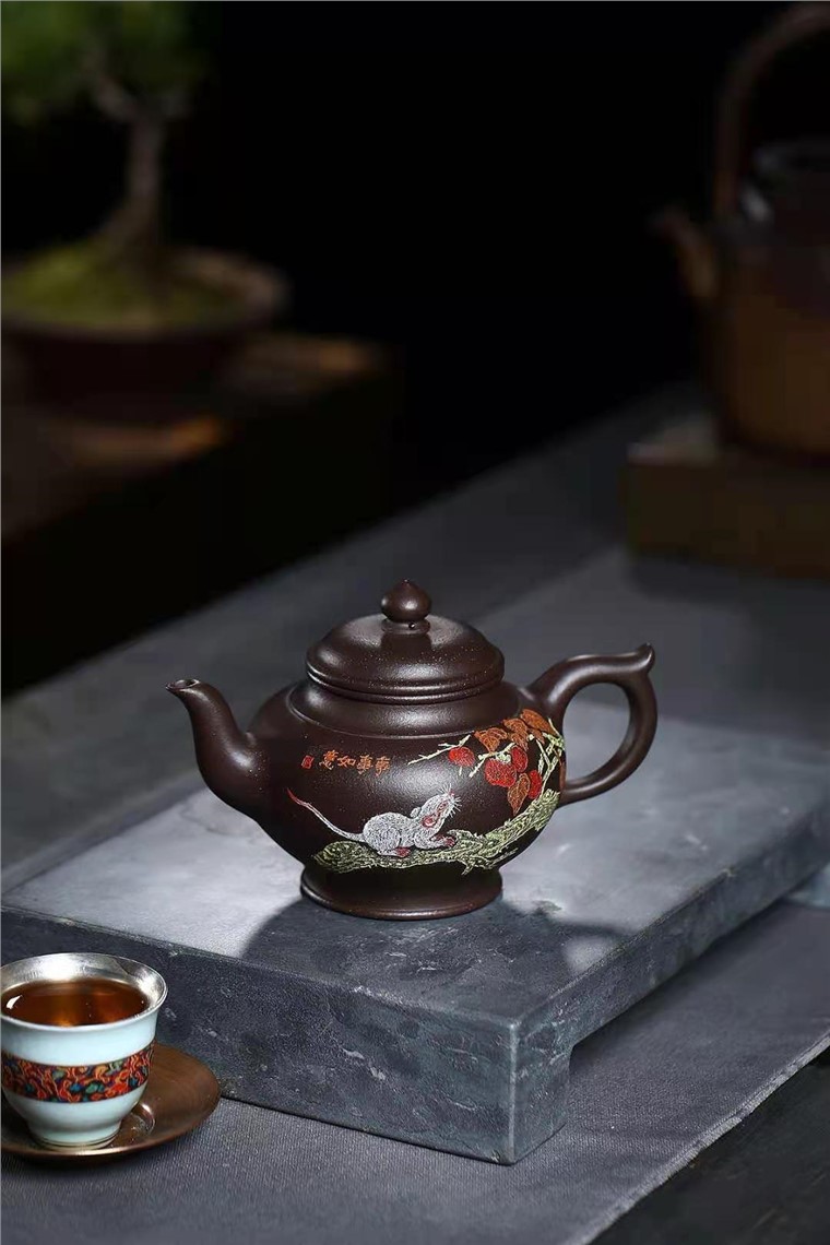 陈顺根作品 笑樱壶图片