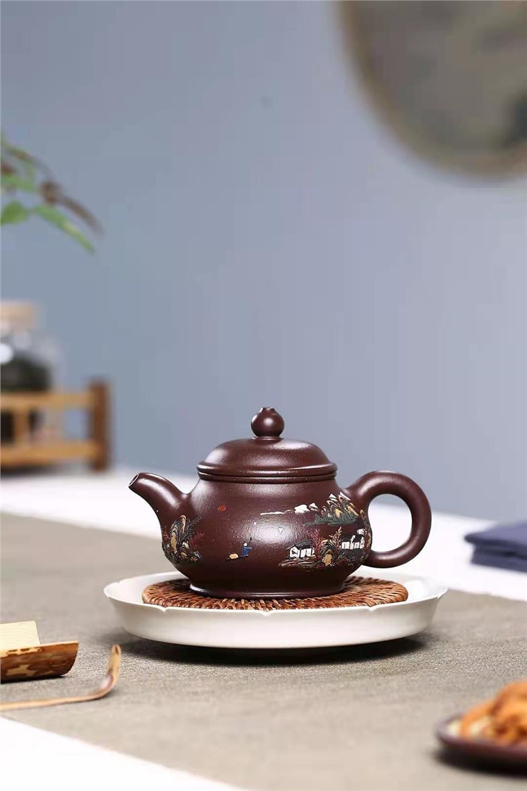 陈顺根作品 泥绘潘壶图片
