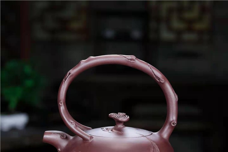 邱爽作品 灵芝提梁图片