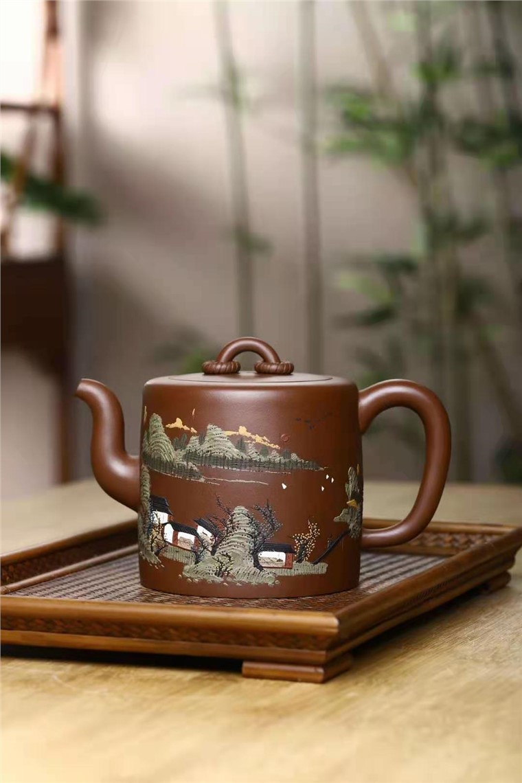 刘政作品 泥绘双圈图片