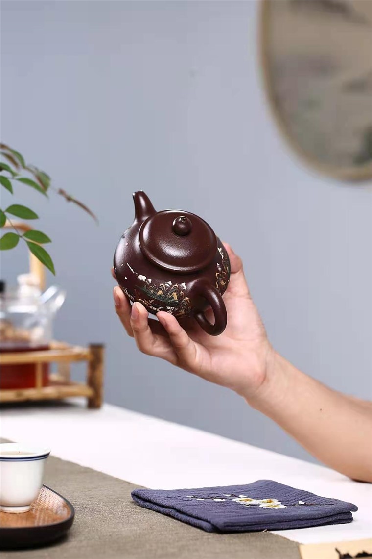 陈顺根作品 泥绘潘壶图片