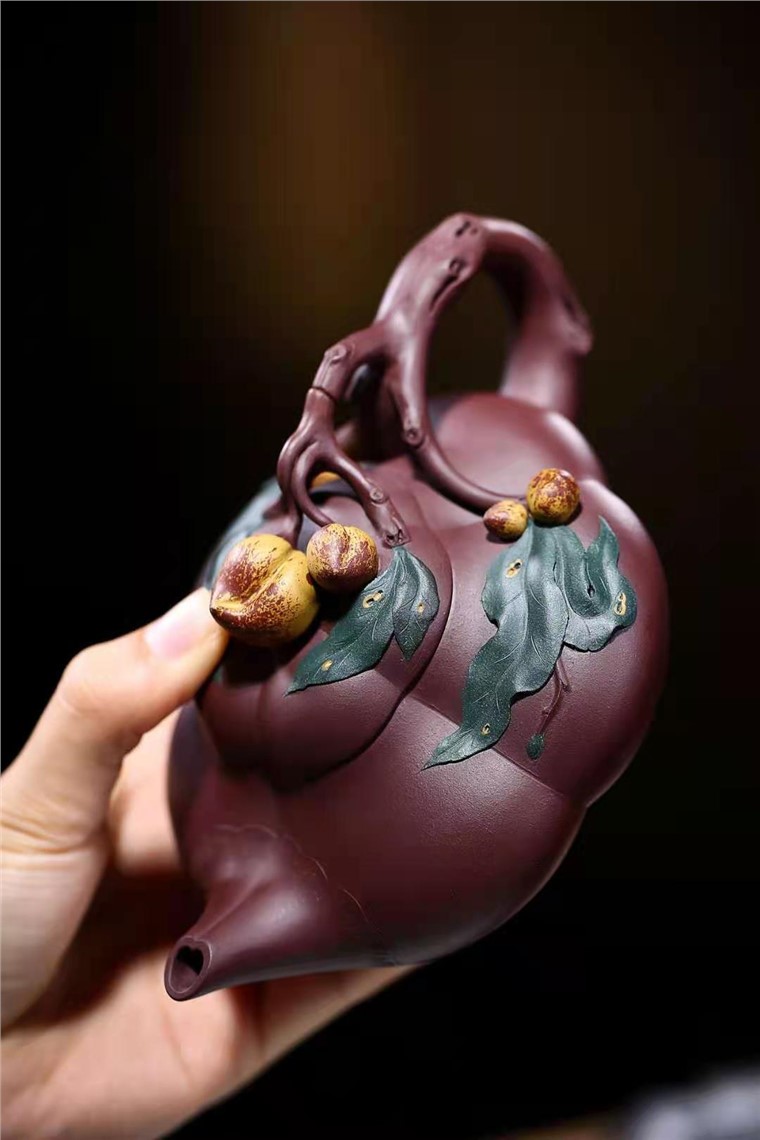 张伟军作品 小圣桃套壶图片