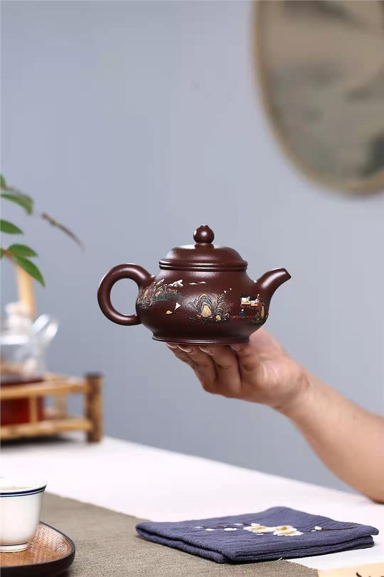 陈顺根作品 泥绘潘壶图片