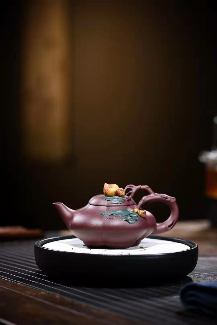 张伟军作品 小圣桃套壶图片