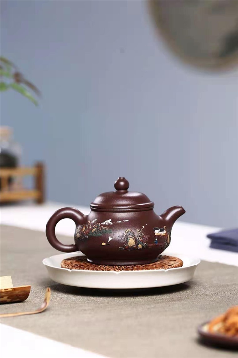 陈顺根作品 泥绘潘壶图片