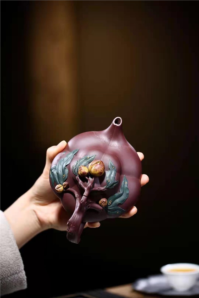 张伟军作品 小圣桃套壶图片