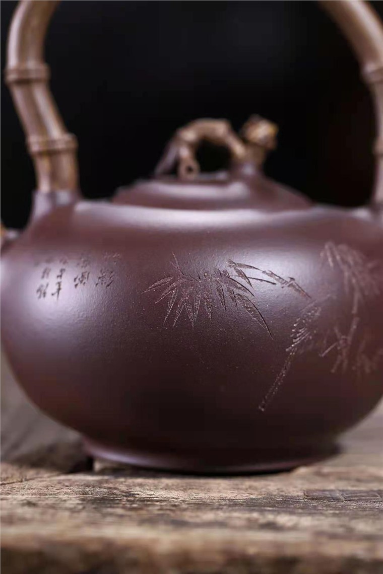 王岳龄作品 竹韵提梁图片