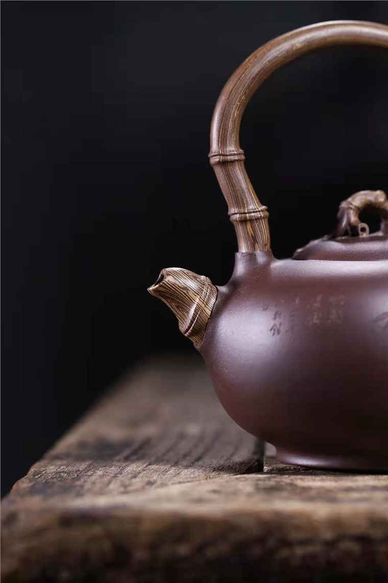 王岳龄作品 竹韵提梁图片