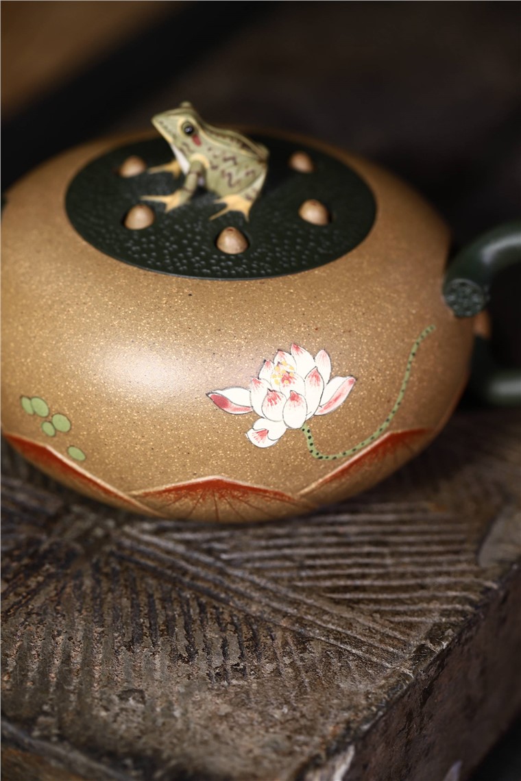 史宗娟作品 青蛙莲子图片