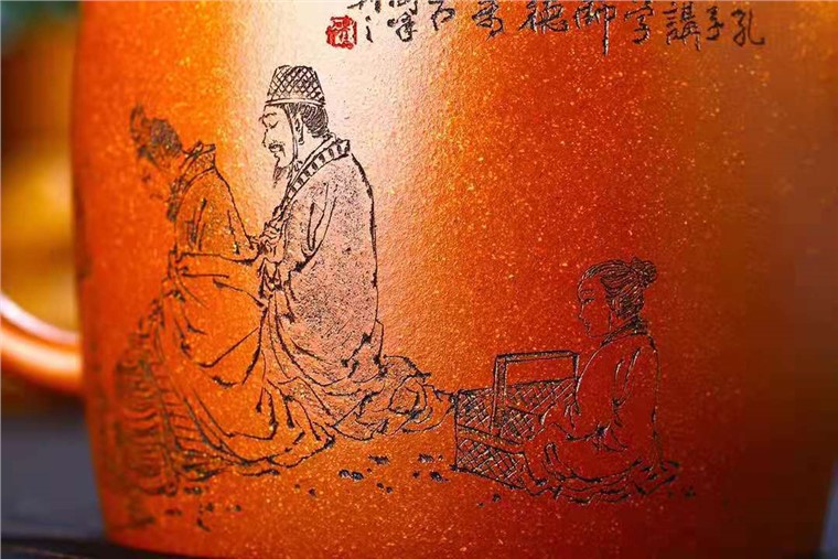 储国峰作品 孔子讲学图片
