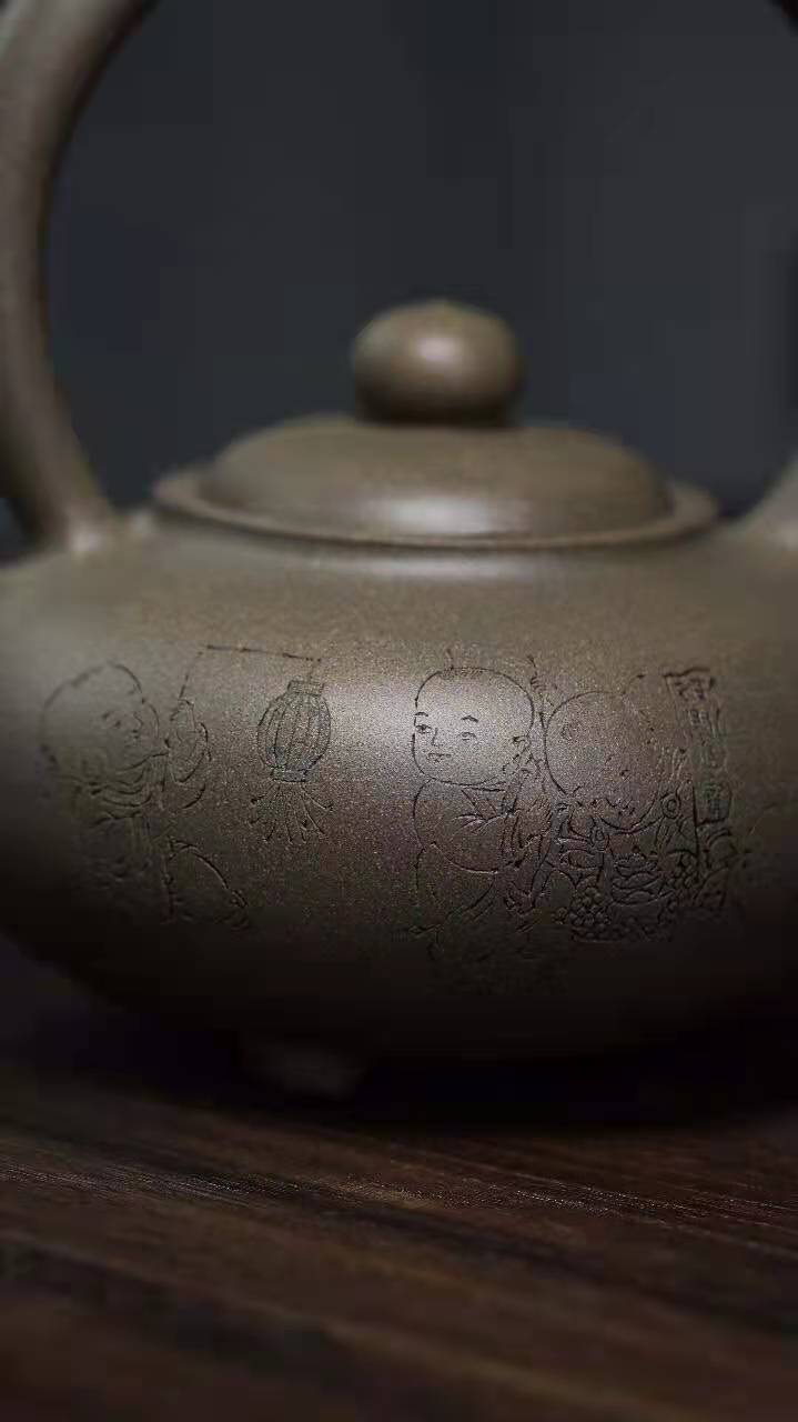 高俊作品 翠珠提梁图片