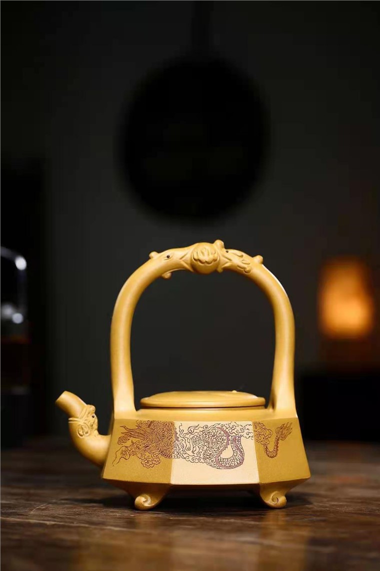 秦国萍作品 八卦龙凤提梁图片
