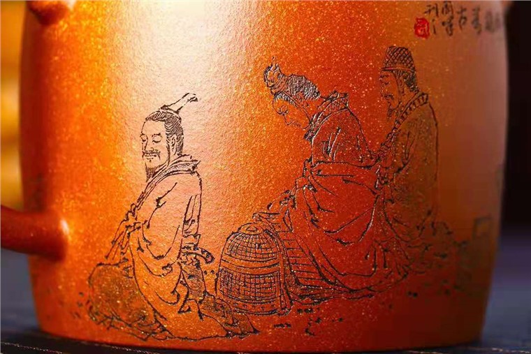 储国峰作品 孔子讲学图片