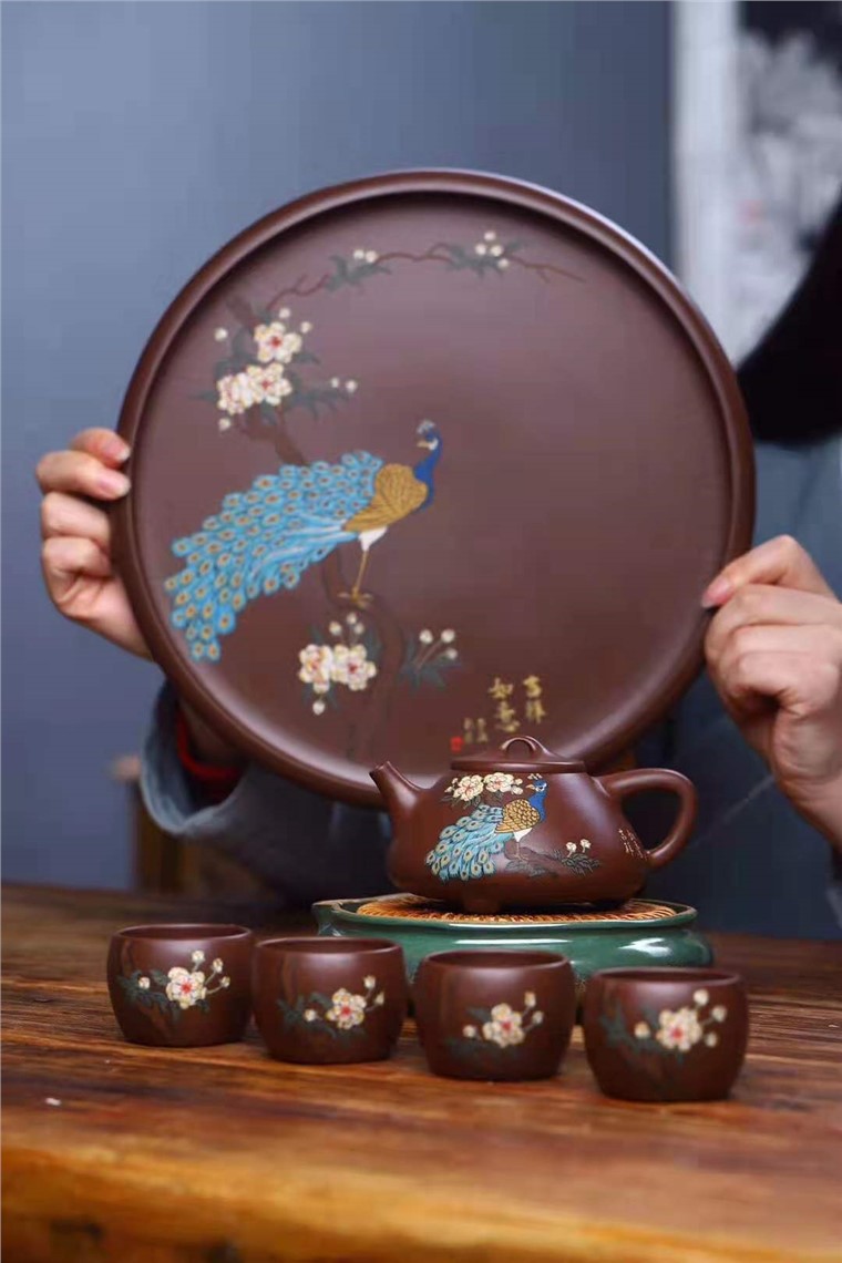 王其明作品 孔雀套组图片