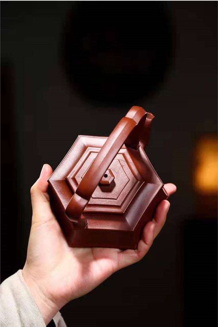 高俊作品 六方矮提梁图片