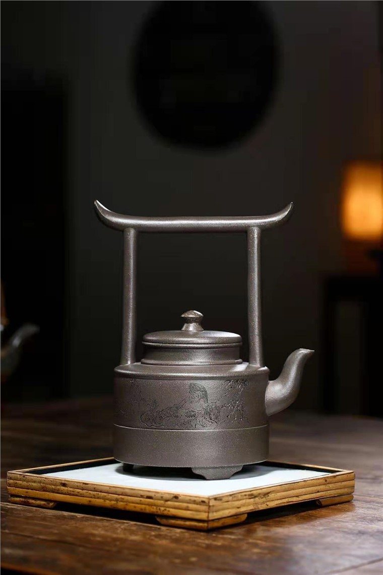 秦国萍作品 宫阙提梁图片