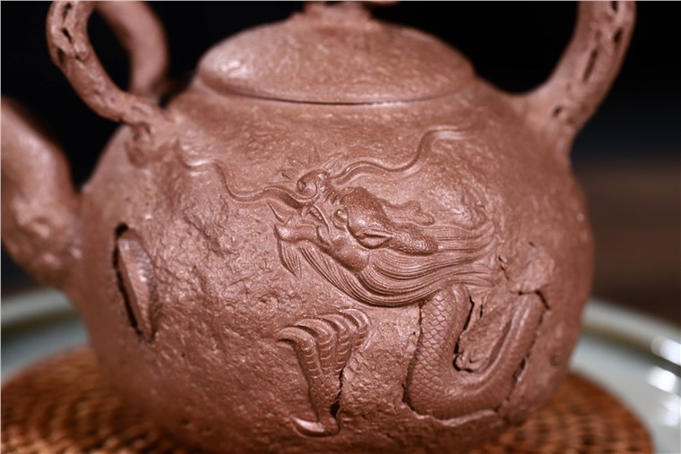 吴暗华作品 龙供春提梁图片