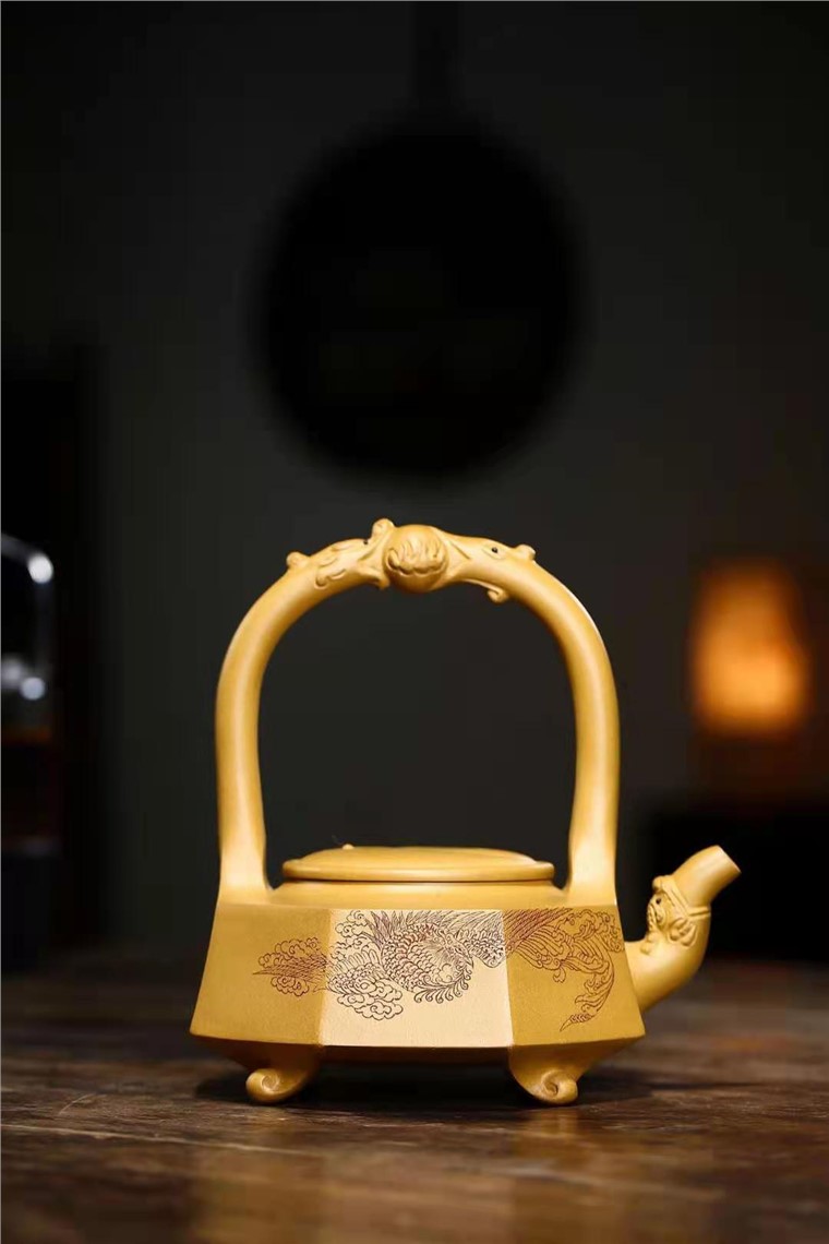 秦国萍作品 八卦龙凤提梁图片