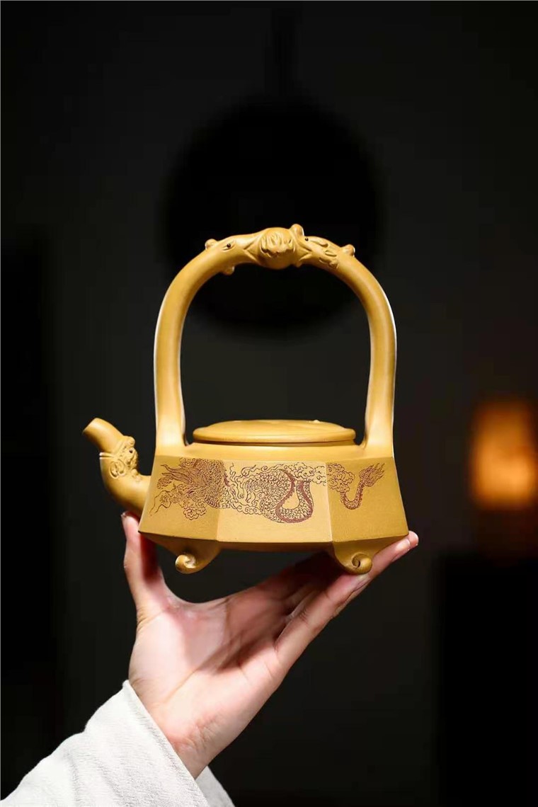 秦国萍作品 八卦龙凤提梁图片
