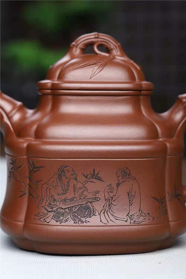 刘莹作品 四方竹鼎