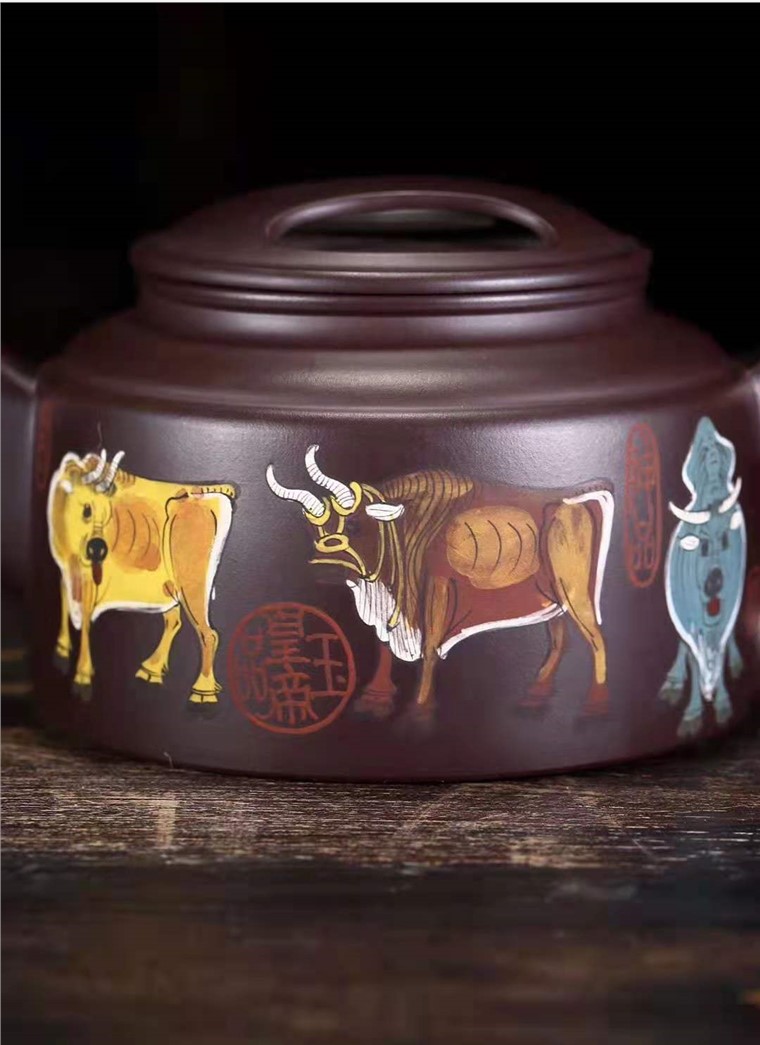 金国东作品 五牛图套组图片
