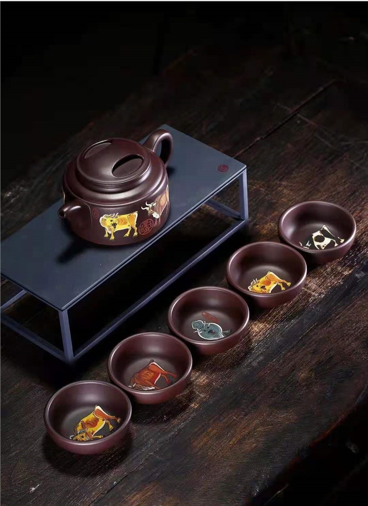 金国东作品 五牛图套组图片